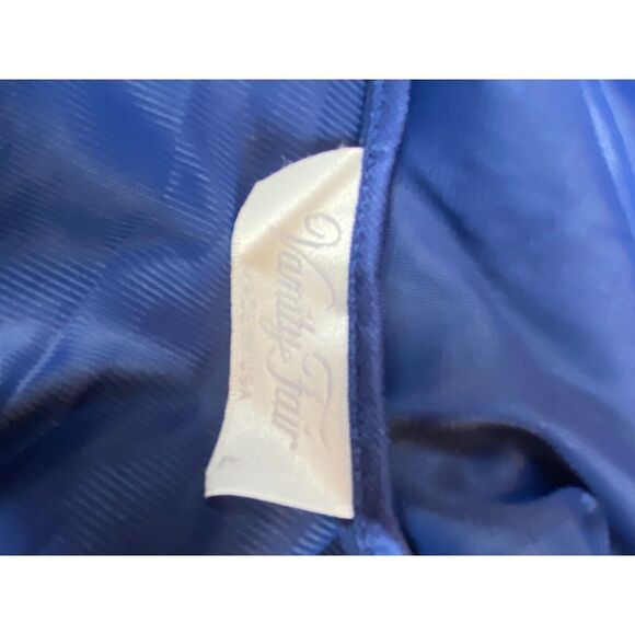 Vanity Fair Sleepwear Set Navy Blue Womens Large All Nylon Lightweight Button - Picture 9 of 16